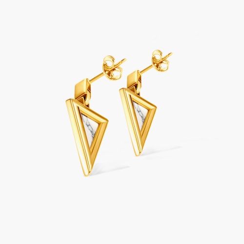 Kolczyki Savicki: srebrne pozłacane, howlity